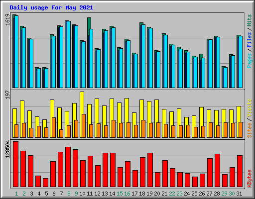 Daily usage for May 2021