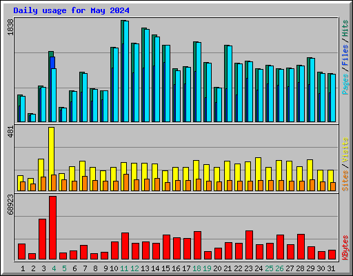 Daily usage for May 2024