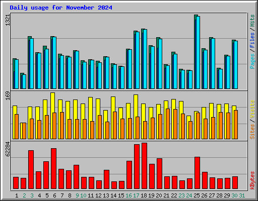 Daily usage for November 2024