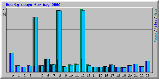 Hourly usage for May 2009