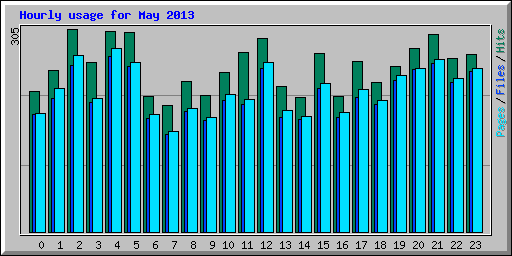 Hourly usage for May 2013
