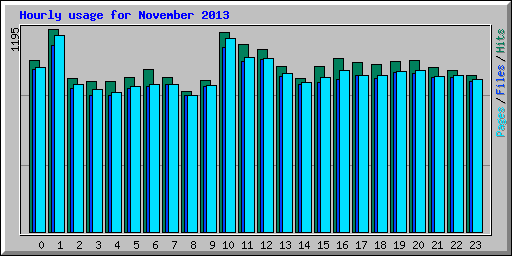 Hourly usage for November 2013