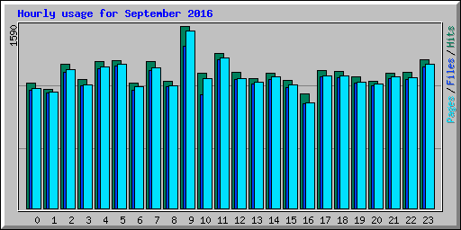 Hourly usage for September 2016