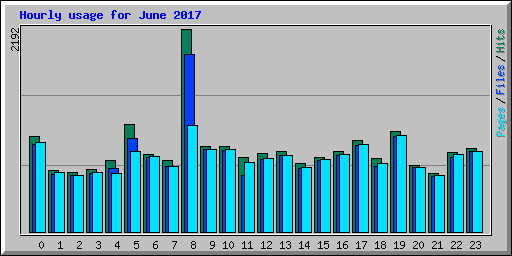 Hourly usage for June 2017