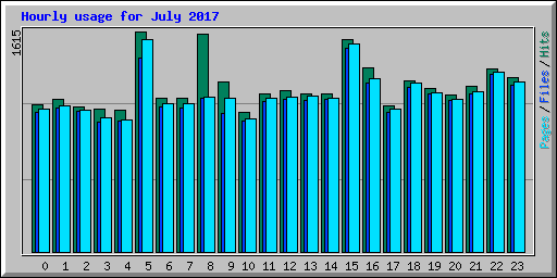 Hourly usage for July 2017