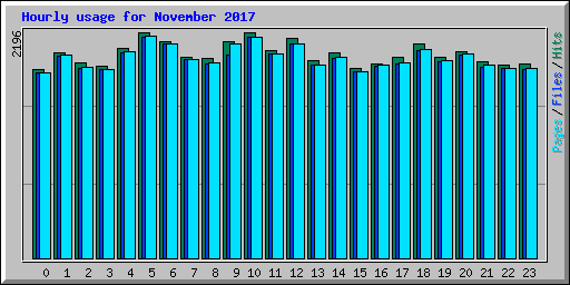 Hourly usage for November 2017