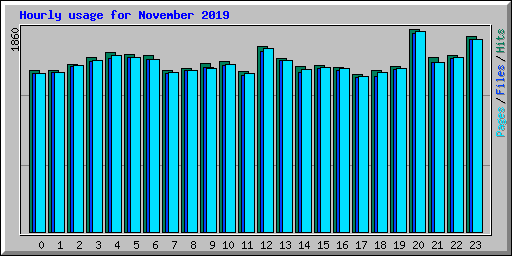 Hourly usage for November 2019