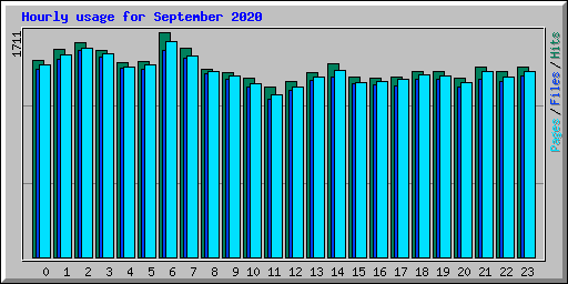 Hourly usage for September 2020