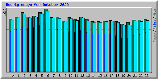 Hourly usage for October 2020