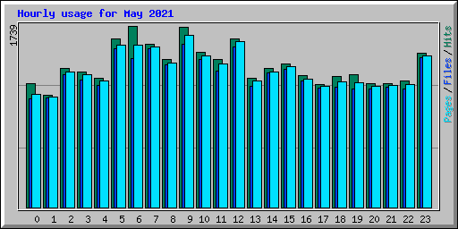 Hourly usage for May 2021