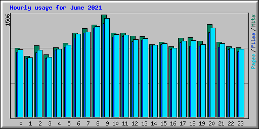 Hourly usage for June 2021