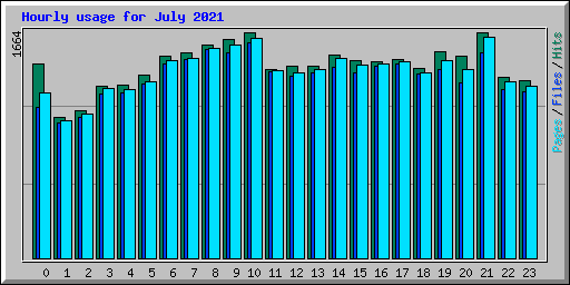 Hourly usage for July 2021