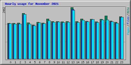 Hourly usage for November 2021