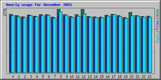 Hourly usage for December 2021
