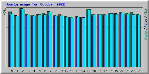 Hourly usage for October 2022
