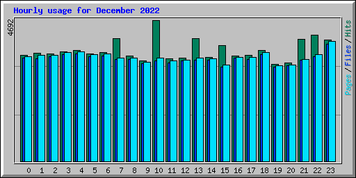 Hourly usage for December 2022