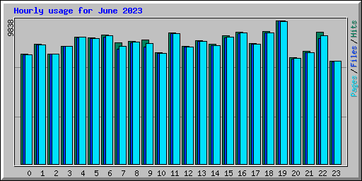 Hourly usage for June 2023