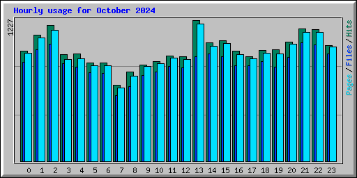 Hourly usage for October 2024