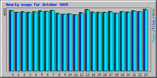 Hourly usage for October 2025