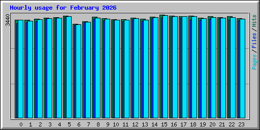 Hourly usage for February 2026